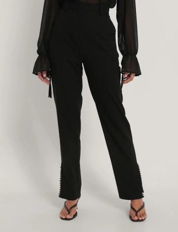 Pantaloni NA-KD, negru, 36