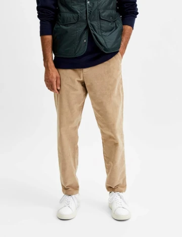 Pantaloni Selected, crem, W34/L34