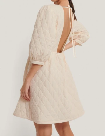 Rochie scurta NA-KD, ecru, 32