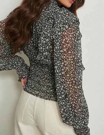 Bluza NA-KD, alb-negru, 38