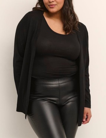 Cardigan Kaffe Curve, negru, L-50/52