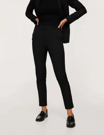 Pantaloni Mango, negru