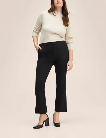 Pantaloni Mango, negru Negru