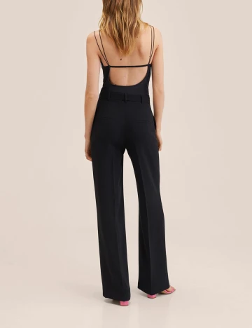 Pantaloni Mango, negru Negru