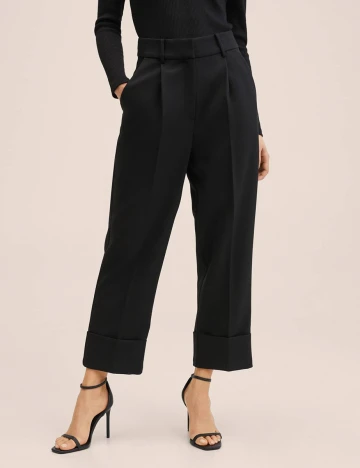 Pantaloni Mango, negru