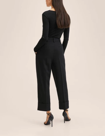 Pantaloni Mango, negru