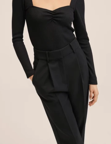 Pantaloni Mango, negru