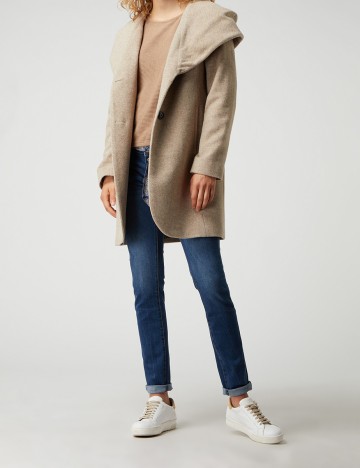 Palton Comma, crem, 36