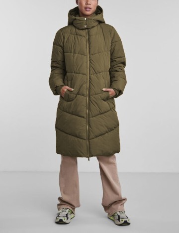 Geaca Pieces, verde, M