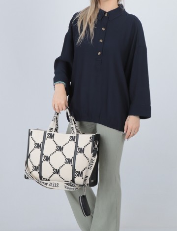 Geanta Steve Madden, crem