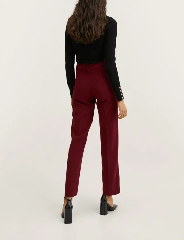 Pantaloni Mango, visiniu