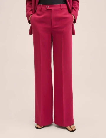 Pantaloni Mango, magenta