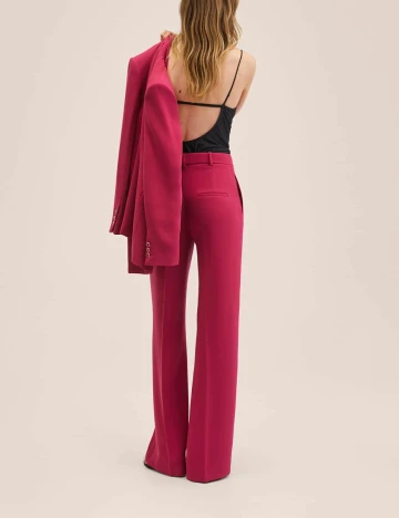 Pantaloni Mango, magenta