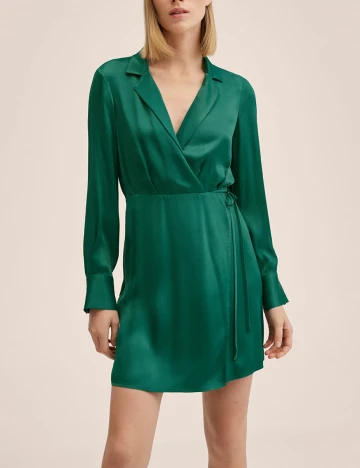 Rochie scurta Mango, verde Verde