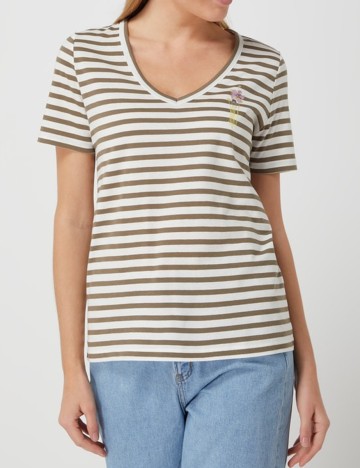 Tricou s.Oliver, alb/verde
