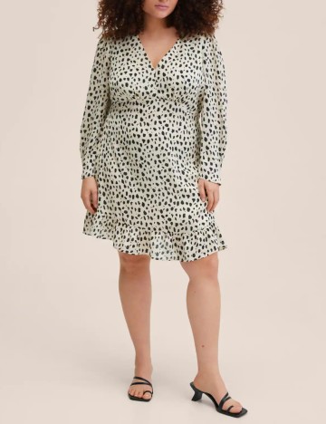 Rochie scurta Mango, ecru