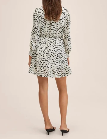 Rochie scurta Mango, ecru