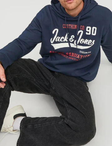 Hanorac Jack&Jones Plus Size Men, bleumarin Albastru