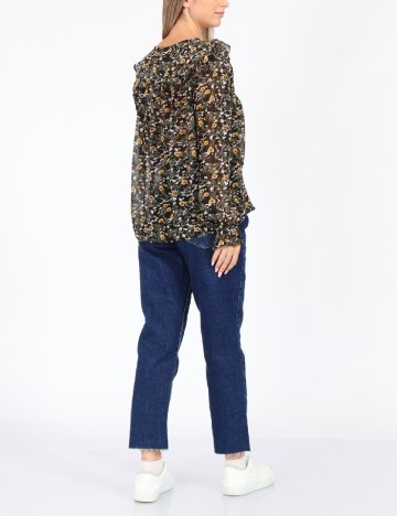 Camasa Q/S, negru floral