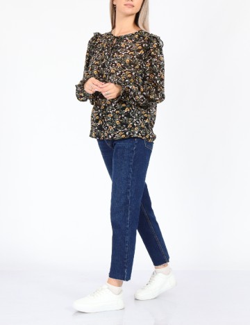 Camasa Q/S, negru floral