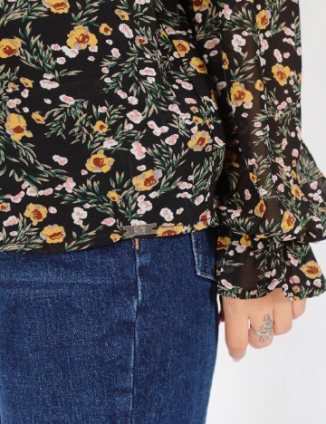 Camasa Q/S, negru floral