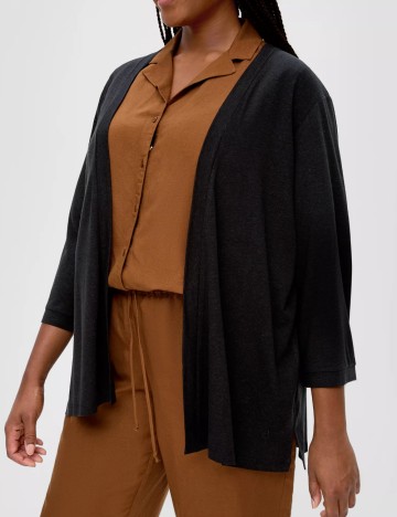 
						Cardigan TRIANGLE, negru