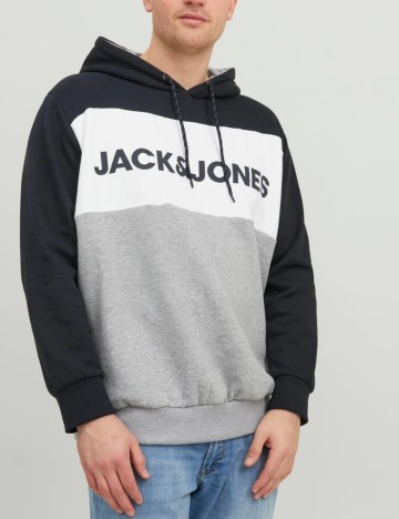 
						Hanorac Jack&Jones Plus Size Men, gri/bleumarin