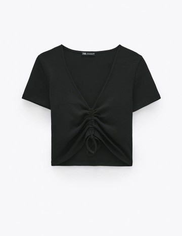 Tricou Zara, negru, S