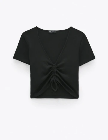 Tricou Zara, negru, S