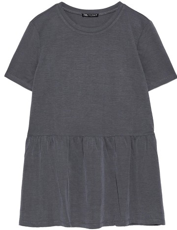 Tricou Zara, gri, L