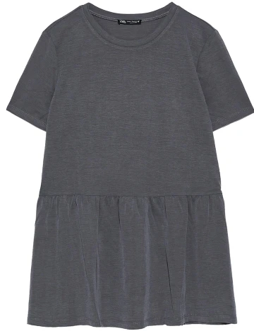 Tricou Zara, gri, L