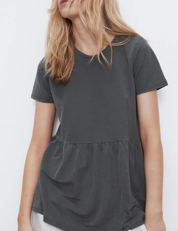 Tricou Zara, gri, L