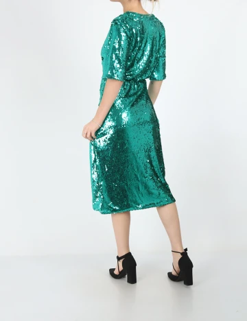 Rochie medie Vila, verde Verde