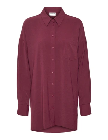Camasa Noisy May Plus Size, visiniu Rosu