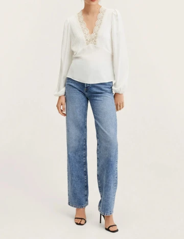Bluza Mango, alb