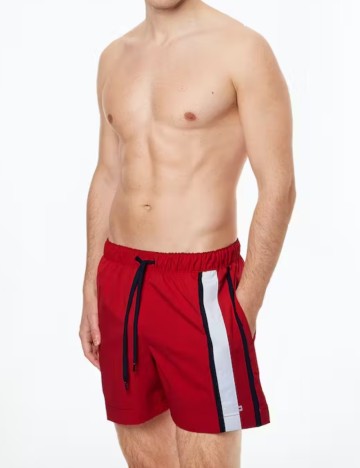 Pantaloni scurti Tommy Hilfiger, rosu