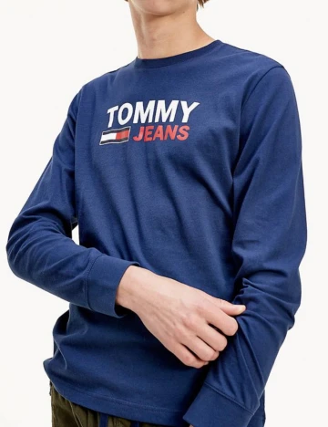 Bluza Tommy Jeans, bleumarin Albastru