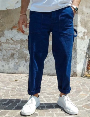 Blugi Jack&Jones, alb Albastru