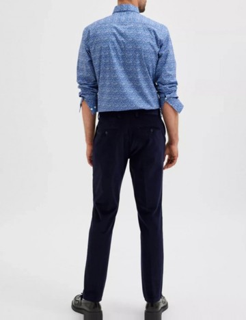 Pantaloni Selected, bleumarin