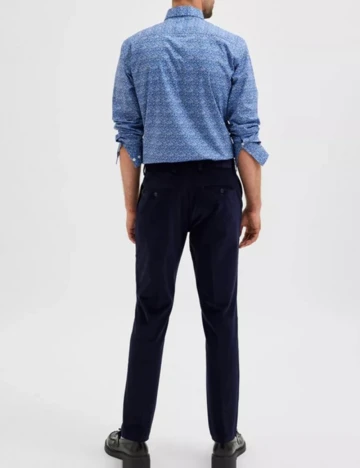 Pantaloni Selected, bleumarin