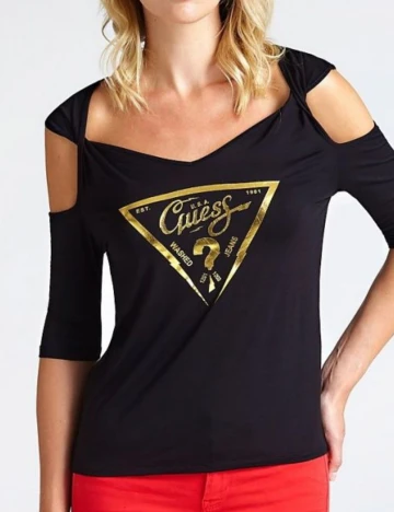 Tricou Guess, negru Negru