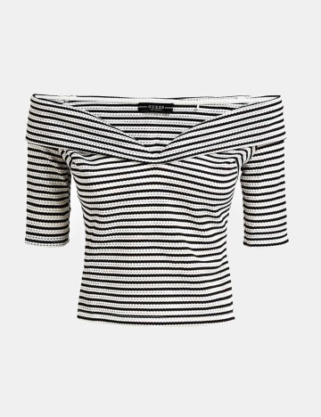 Bluza Guess, alb/negru