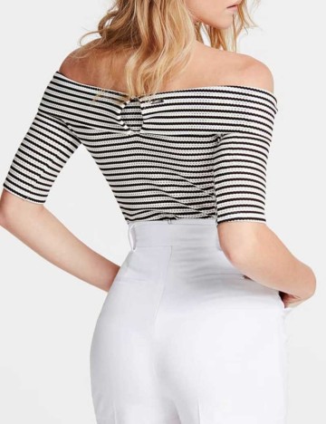 Bluza Guess, alb/negru