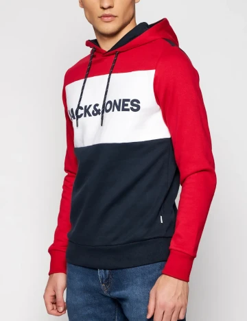 Hanorac Jack&Jones, bleumarin/rosu Albastru