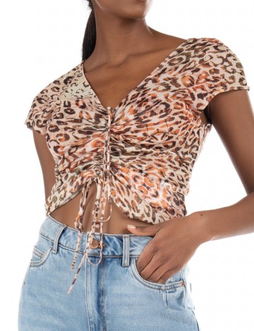
						Top Guess, animal print
