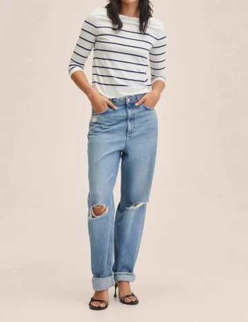 Bluza Mango, alb Alb