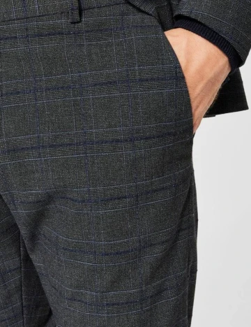 Pantaloni Selected, gri inchis