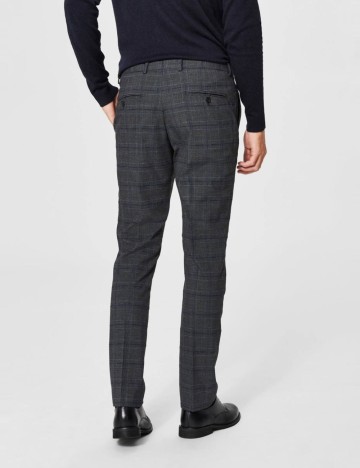 Pantaloni Selected, gri inchis