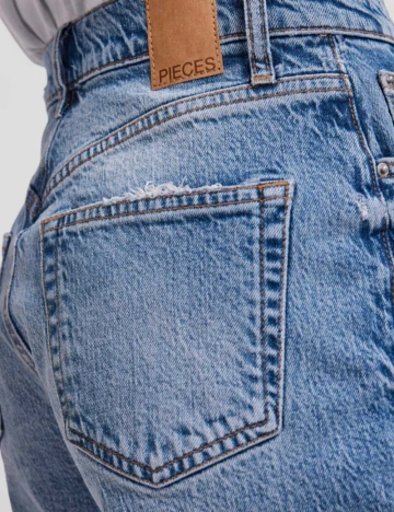 Blugi Pieces, albastru