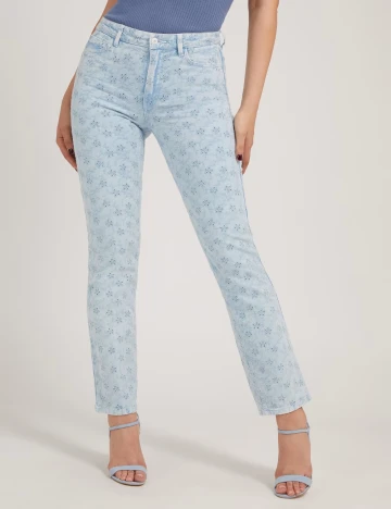 Pantaloni Guess, bleu Albastru